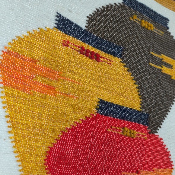 Vintage Southwest Table Runner Textile Pottery Native American Mexican Handmade - Picture 6 of 8